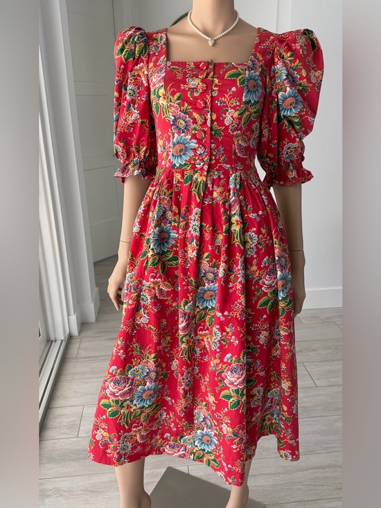 Sportalm Other - Rare Vintage Sportalm Kitzbühel Red Floral Dress | Austrian Made Size 36 / XS-S